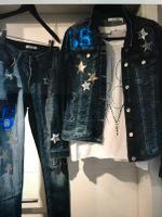 MONARI Italy Jeans Jacke Hose Applikation Stars Destroyed Style Köln - Widdersdorf Vorschau
