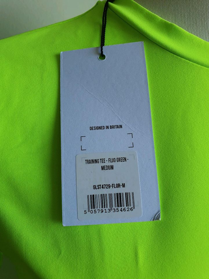 Gymshark Training Tee fluo green M T-Shirt Funktionsshirt in Wedel