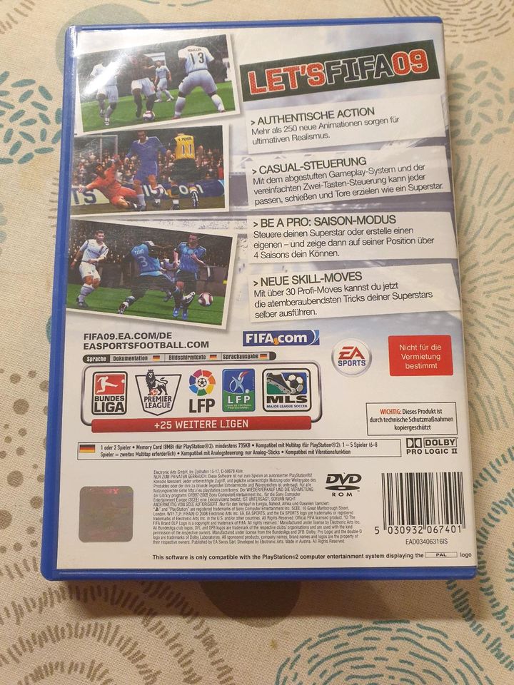 Playstation 2 Fifa 09 - für Nostalgiker, top Zustand in Horhausen (Westerwald)