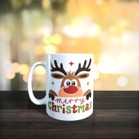 Rudolph Rentier Merry Christmas Tasse Kaffeetasse Weihnachten Hessen - Hungen Vorschau