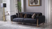 !OSTER ANGEBOT! Sofa Couch 3-2-1 Singapur in Samt schwarz Niedersachsen - Delmenhorst Vorschau