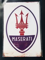 MASERATI Schild Blechschild Vintage Werkstatt Sachsen-Anhalt - Sülzetal Vorschau