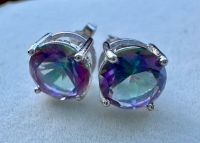 Regenbogen Mystic Topaz Ohrringe Silber Runde 925er Silber Hessen - Wiesbaden Vorschau