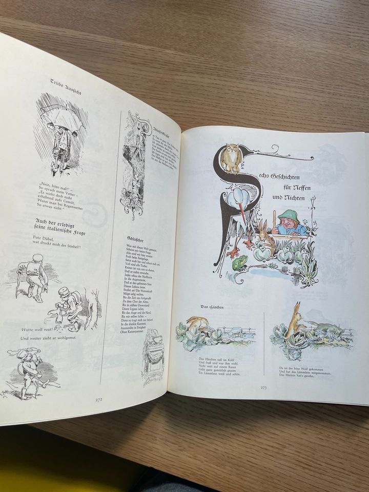 Wilhelm Busch Sämtliche Geschichten Bildergeschichten Buch Rot in Stuttgart