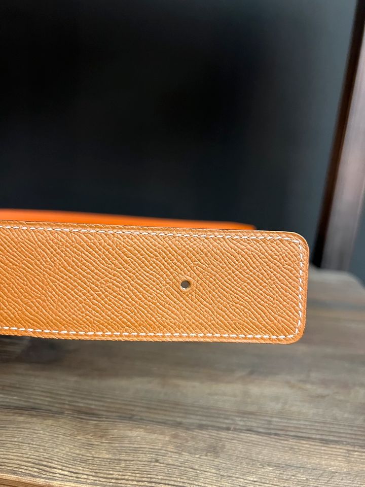 Hermès Gürtel 42mm Gr. 85 Epsom Orange / Gold ORIGINAL in Hamburg