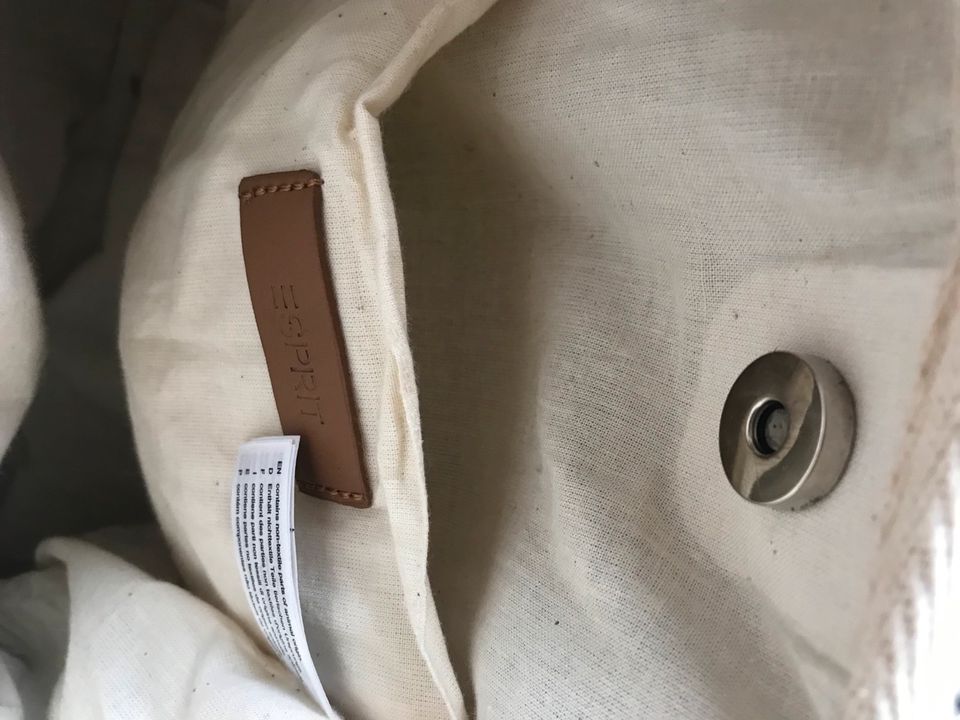 Esprit Tasche Strandtasche Leinenoptik grün blau schwarz beige in Loiching