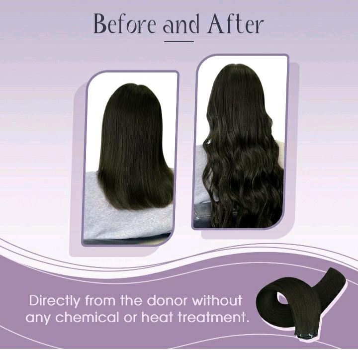 TOP Haar Tresse Hair Weft Extensions BRAUN Echthaar REMY Tresse in Norderstedt