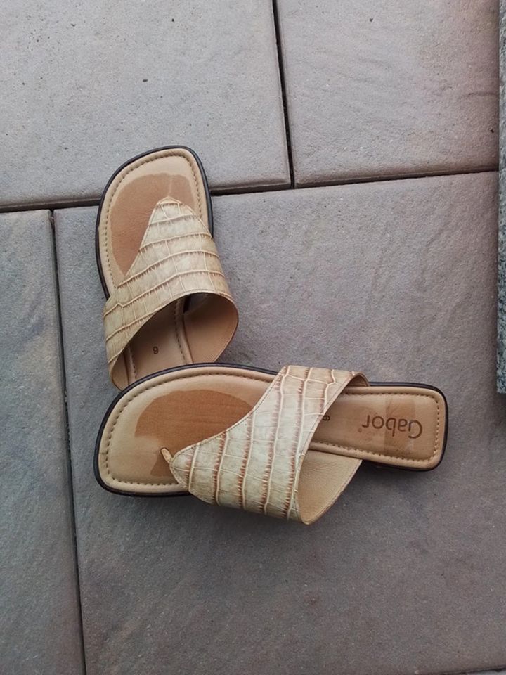 Sandalen, Flip Flops von Gabor, Gr. 39, Cognacfarben. ♥️TOP ♥️ in Dortmund