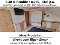 6,3 % Rendite - ohne Provision - komplett möblierte 2 Zimmer Wohnung  mit EBK in Freudenstadt - Dietersweiler Baden-Württemberg - Freudenstadt Vorschau