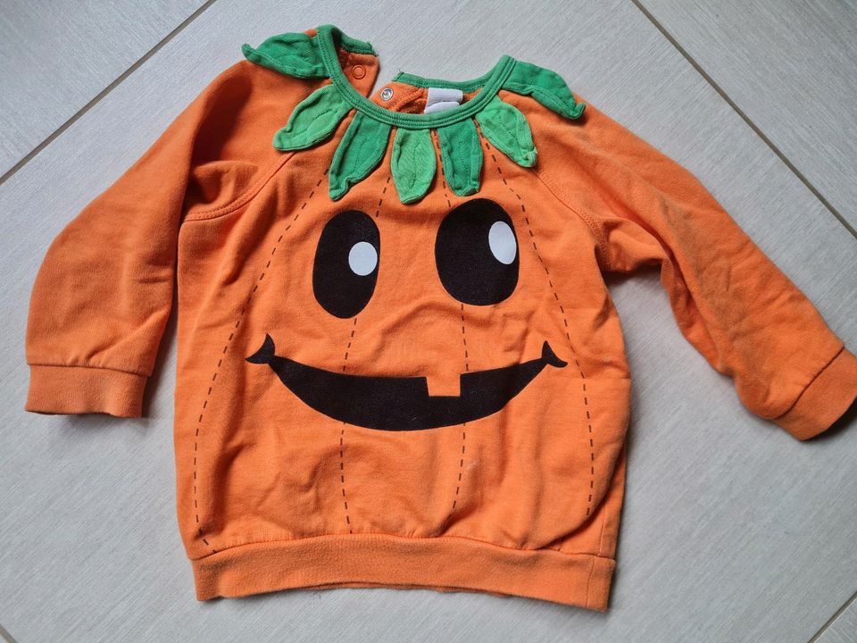 Pullover Kürbis Karneval Halloween Kostüm, Größe 80 in Hartha