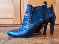 Stiefeletten Eden echt Leder schwarz High Heels  Gr41 Thüringen - Mühlhausen Vorschau