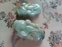 Zwei Vintage Chinesische Jade Pixius Anhaenger, apfel gruen Bayern - Hof (Saale) Vorschau