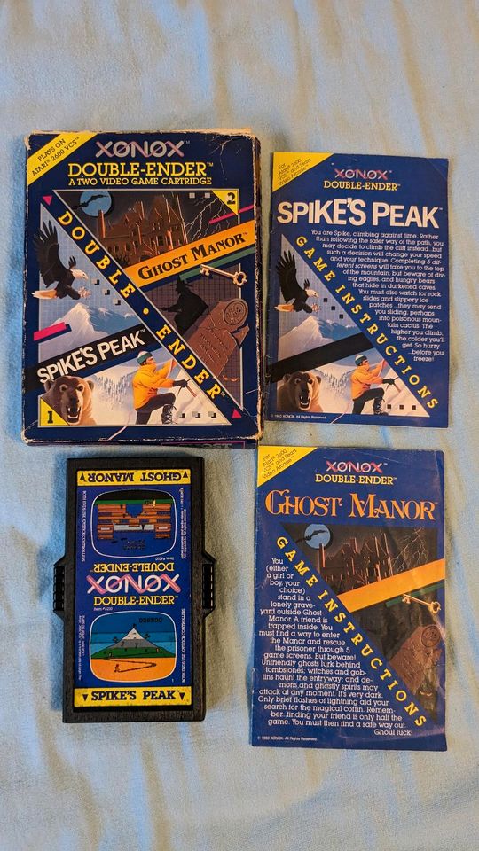 Atari VCS Xonox Double Ender Ghost Manor & Spikes Peak US in Greven
