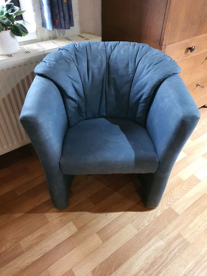 NP:130€ Kinderzimmer-Sessel blau Cocktailsessel Clubsessel Lounge in Saarwellingen