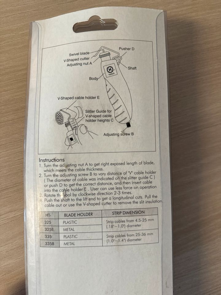 Einstellbarer Univ. Kabel Abisolierer Abisolierwerkzeug NEU OVP in Kumhausen