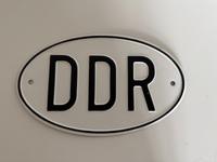 Original DDR Blechschild von 1988 für Wohnwagen Hänger Leipzig - Burghausen-Rückmarsdorf Vorschau