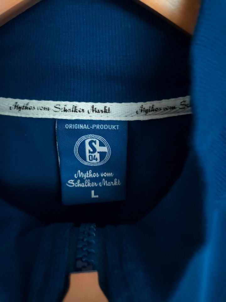 WAS DENN NOCH? Schalke 04-Trainingsjacke königsblau-L-neu in Weißenhorn