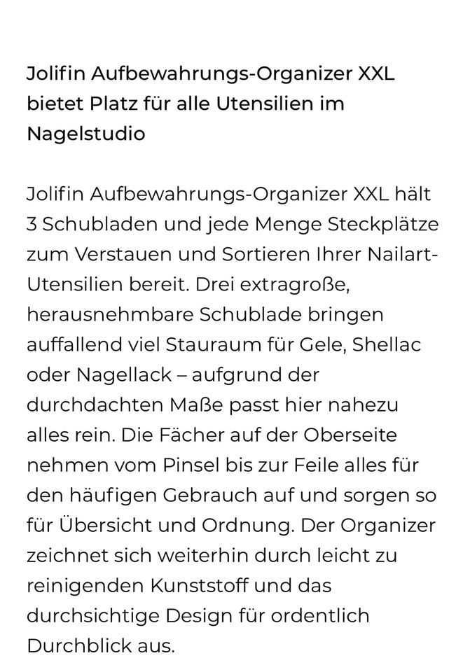 Jolifin Aufbewahrungs-Organizer XXL in Werdohl