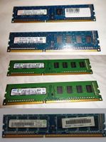 Arbeitsspeicher, Ram-Module, DDR3, 5 Stück a' 2 GB, davon 2 Paare Bayern - Hof (Saale) Vorschau