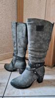 Damenstiefel / Stiefel in Lederoptik grau Nordrhein-Westfalen - Marsberg Vorschau