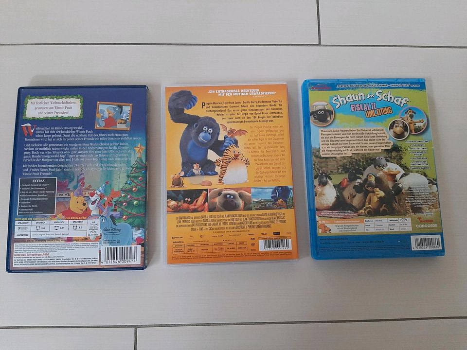 DVD Kinder (Die Dschungel Helden, Shaun das Schaf, Winnie Puuh) in Oberpleichfeld