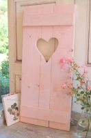 Unikat Landhaus Fensterladen ROSA mit Herz Shabby chic Bayern - Palling Vorschau