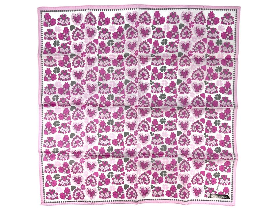 Yves Saint Laurent YSL Bandana Tuch Damen Schal Baumwolle Pink in Schleswig