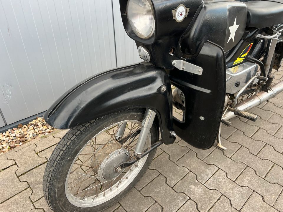 Simson Habicht SR4-4 SR4 SR 4 1974 FÄHRT Moped Mofa Kniebleche in Osterweddingen