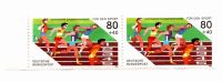 Ungest. Doppel-Briefmarke Leichtathletik-Europameisterschaft 1986 Bayern - Kirchham Vorschau