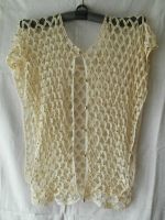 Lochmuster Häkel Weste creme mit goldenen Perlen * Unisize S-XL* Berlin - Pankow Vorschau