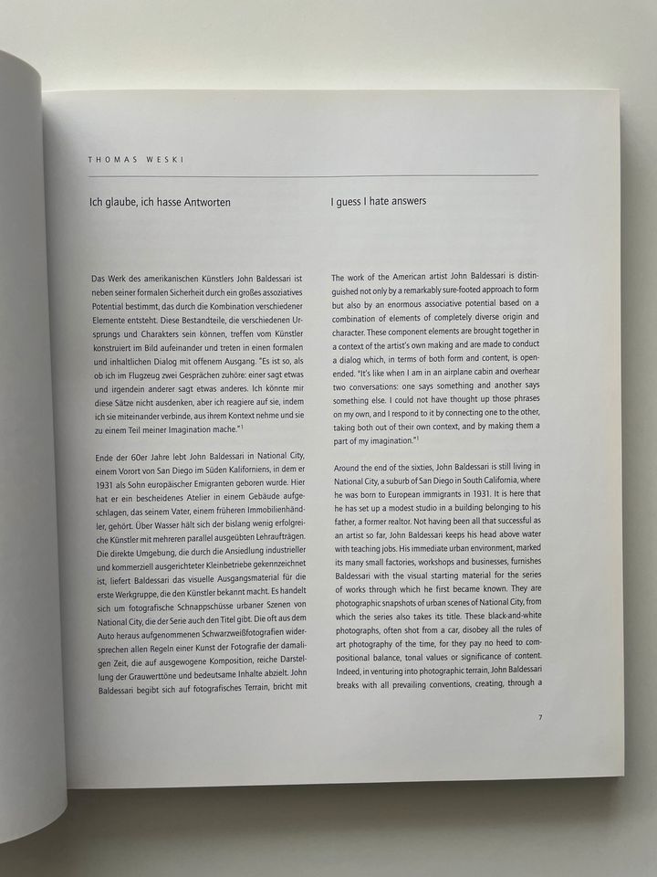 John Baldessari Buch Works 1988 - 1999 Deutsch Englisch in Hamburg