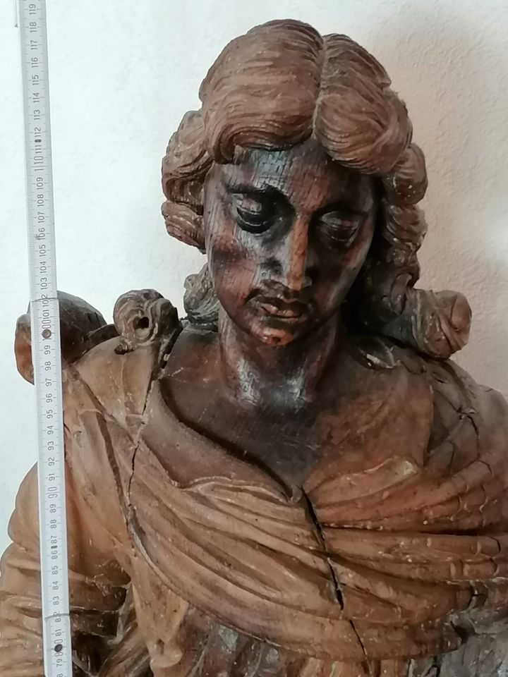 Antik Geschnitzte Holz Figur Skulptur Eiche  Barock Dame in Reinheim