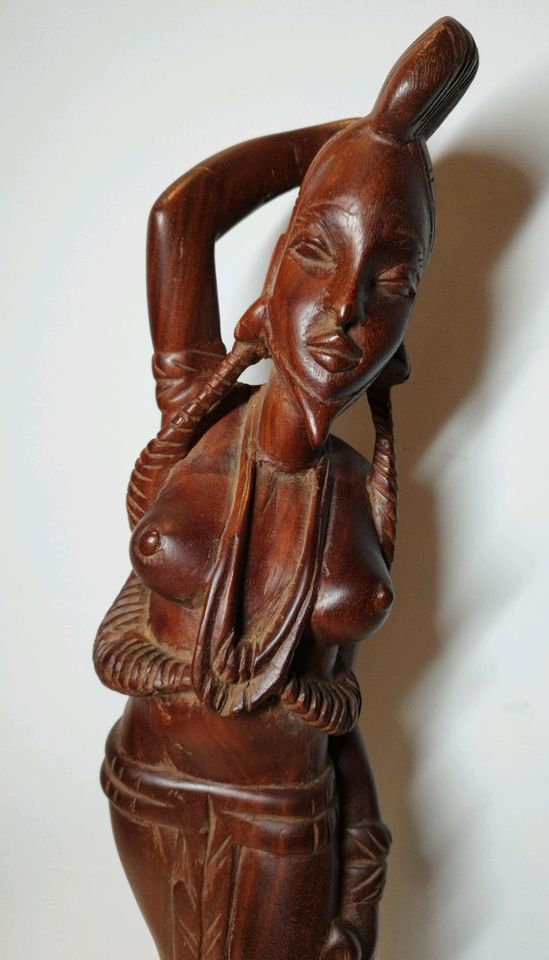 Holzfigur der Baule elfenbeinküste Frau 63 cm in Hanau