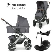 ABC-Design Salsa 4 Air - 4in1 Kinderwagen-Set - Asphalt - inkl. Babywanne + Sportsitz + Britax Römer BABY-SAFE PRO + VARIO BASE 5Z + XXL-Zubehörpaket - NEU Hessen - Fulda Vorschau