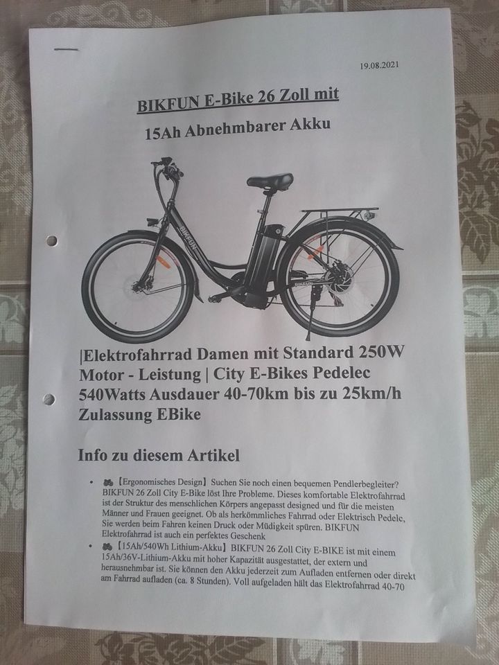 E-Bike Pedelec in Jena