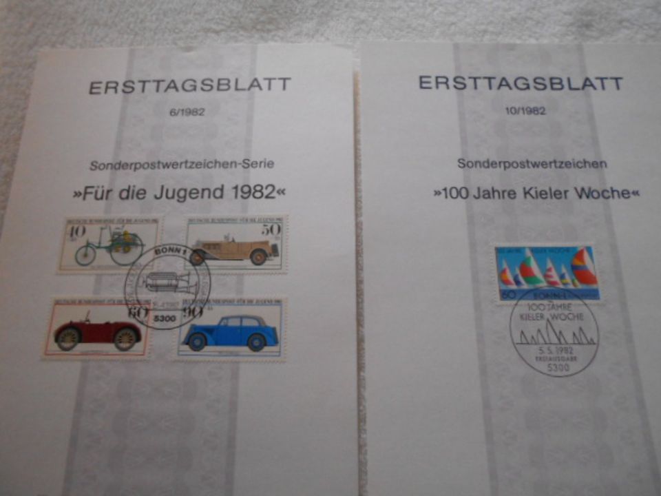 Ersttagsblätter von 1974-1991 in Castrop-Rauxel