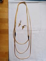 Modeschmuck Halskette 3reihig mit Ohrringen Hessen - Höchst im Odenwald Vorschau