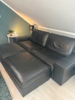 Ikea Couch 3 Sitzer Kivik Leder schwarz + 2 Hocker Baden-Württemberg - Ladenburg Vorschau