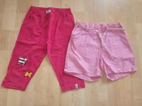 2er Set Sommer Hosen Capri Leggins + Shorts Gr 128 pink Hessen - Niddatal Vorschau