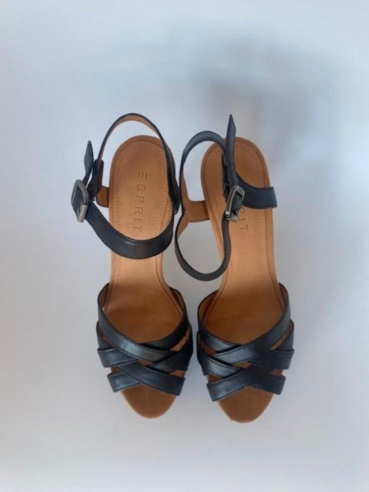 Esprit, High Heels, Plateau, Sandalette, Größe 39, schwarz in Bönnigheim