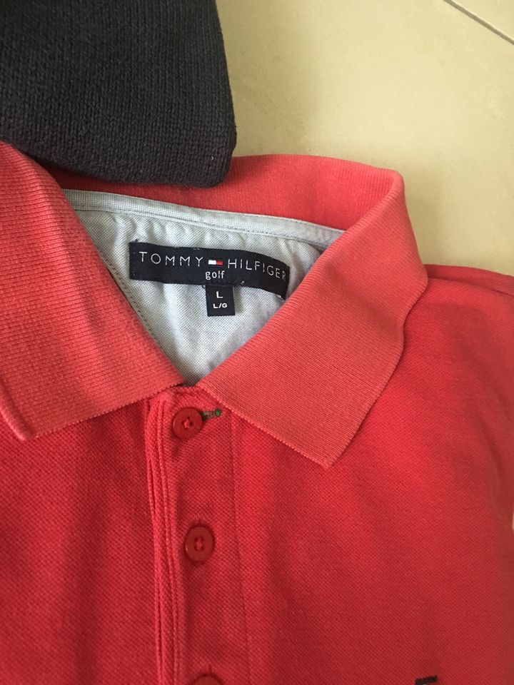 TH Tommy Hilfiger Polo Shirt Gr. L Männer Marke rot in Pritzwalk