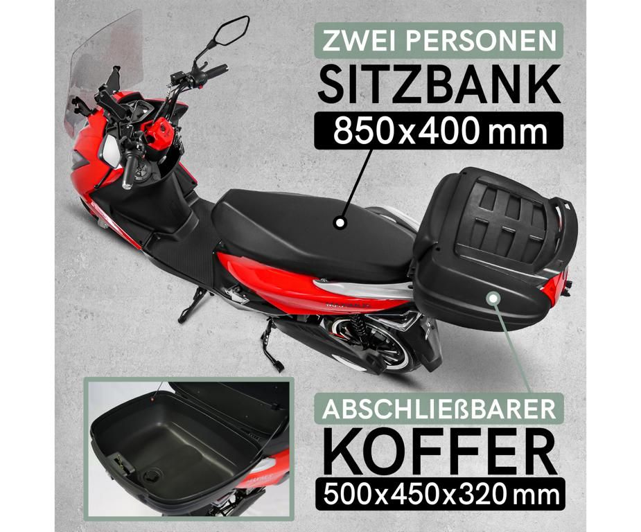 Maximus, E-Scooter MX2-45 - 45 km/h, 2 x 60V-32,5Ah Lithium Akkus in Herzberg/Elster