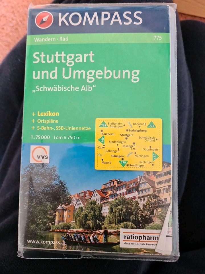 Kompass Karte Stuttgart und Umgebung + Fahrradplan in Sulzberg