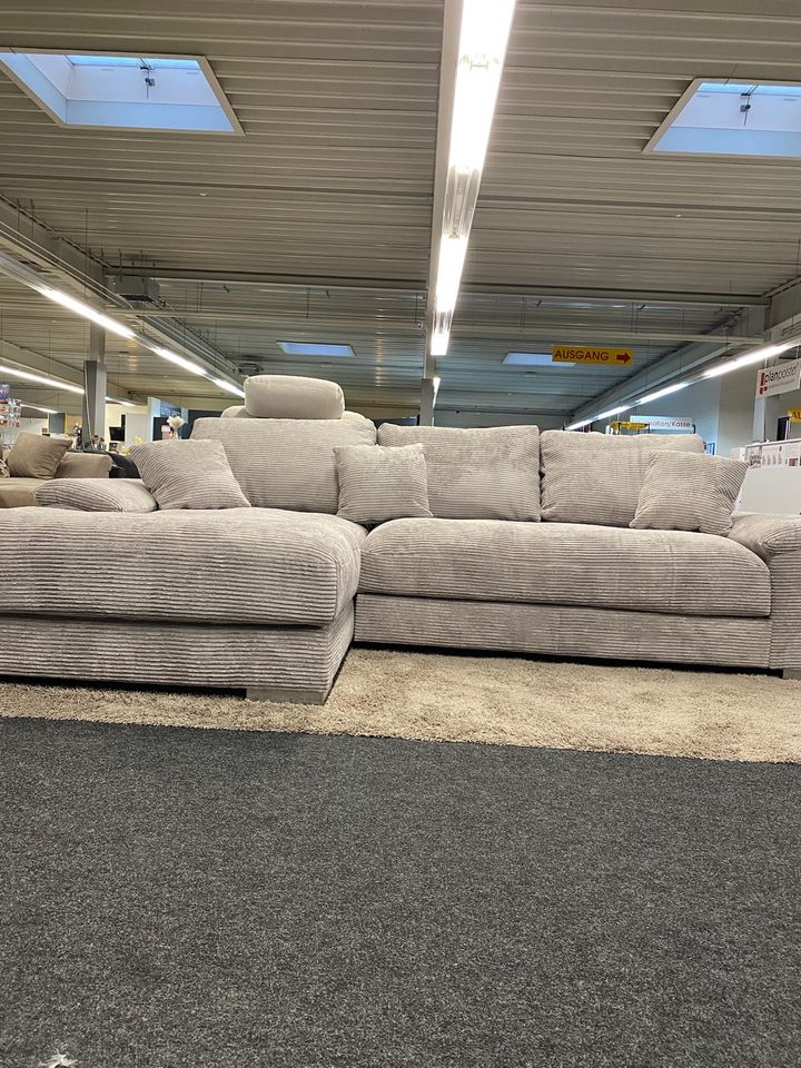 !NEU! Sofa/ L-Sofa/ Ecksofa/ Couch Cord Grau (8794) in Sigmaringen