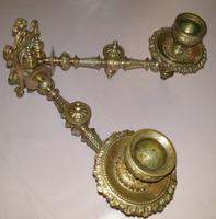 Wand Kerzenhalter zweiarmig Messing, Wandleuchter 22cm Mitte - Gesundbrunnen Vorschau
