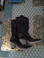 Cowboy Stiefel  Größe 39 schwarz Leder  Marke 13ee fly Hessen - Pfungstadt Vorschau