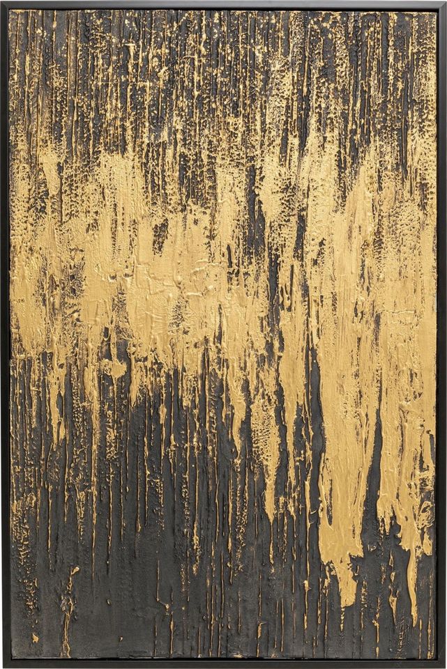 UNIKAT Edles Handmade Wandbild ABSTRACT KARE Schwarz Gold 80x120 in Berlin