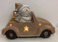 Weihnachtsdeko | goldenes Glitzerauto mit Schneemann | NEU! Niedersachsen - Zetel Vorschau