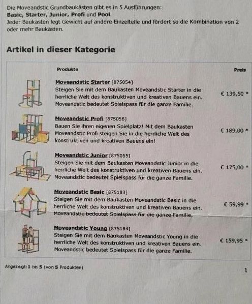 move and stic Klettergerüst - Riesen Set (wie Quadro) TOP in Altendiez