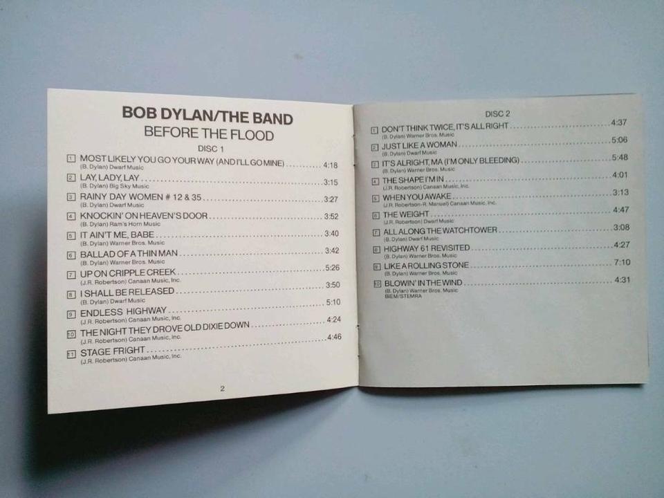 Bob Dylan / The Band ‎– Before The Flood(Jewel Case CD)Wie Neu in Blankenfelde-Mahlow